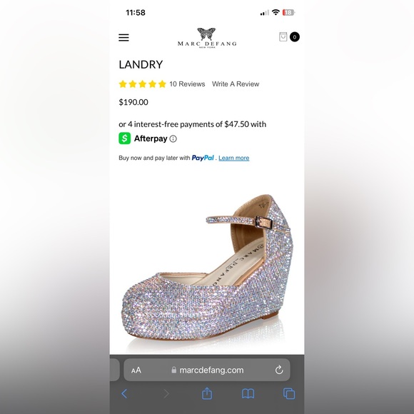 Marc Defang Rhinestone Wedge - Picture 5 of 5